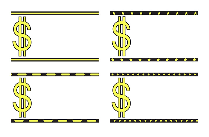 Collage of used car sale signs that are included in the offer.